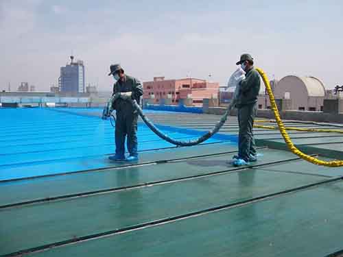 屋顶防腐防水液压聚脲喷涂机案例