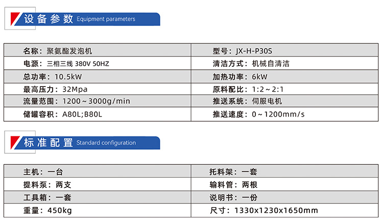 JX-H-P30S铝型材填充发泡机(图2)